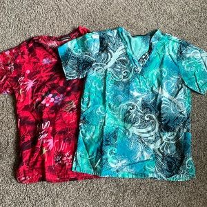 Los Angeles Rose Uniforms Scrubs Lot 2 Tops